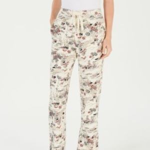 Lucky Brand Cotton Printed Pull-On Pants Natural